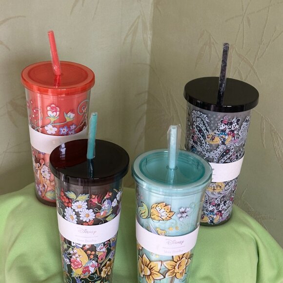 VERA BRADLEY DISNEY TUMBLER W/STRAW:NWT TINKER BELL, BAMBI, CLASSICS, or MICKEY - Picture 4 of 10
